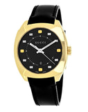  Shop Authentic Gucci GG2570 Black Dial Black Leather Strap Watch For Men - YA142310 - Luxxuri