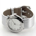  Shop Authentic Marc Jacobs Amy Silver Dial Silver Leather Strap Watch for Women - MBM8626 - Luxxuri