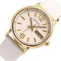  Shop Authentic Marc Jacobs Fergus White Dial White Leather Strap Watch for Women - MBM8653 - Luxxuri