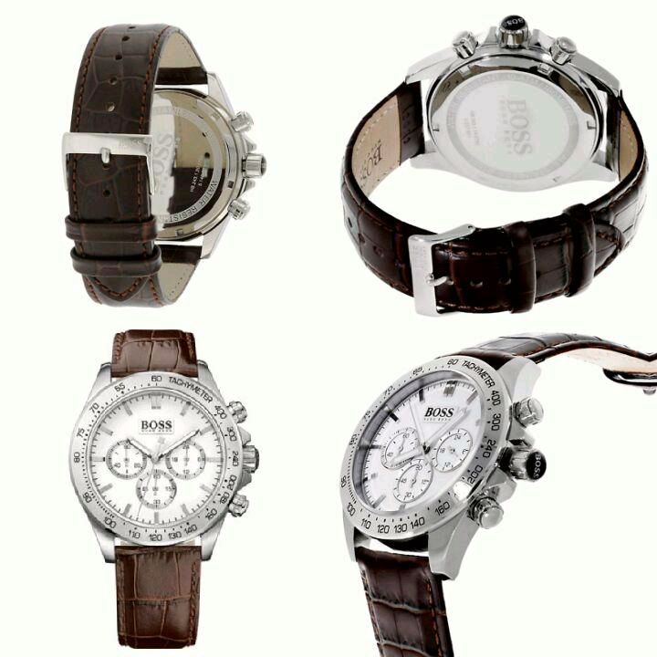  Shop Authentic Hugo Boss Ikon White Dial Brown Leather Strap Watch for Men - 1513175 - Luxxuri