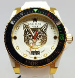  Shop Authentic Gucci Dive Quartz White Dial White Rubber Strap Unisex Watch - YA136322 - Luxxuri