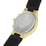  Shop Authentic Guess Moonlight Crystals Silver Dial Black Silicone Strap Watch For Women - GW0257L1 - Luxxuri