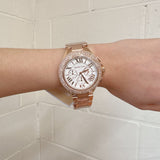  Shop Authentic Michael Kors Camille Chronograph White Dial Rose Gold Steel Strap Watch For Women - MK6995 - Luxxuri
