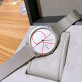  Shop Authentic Calvin Klein Minimal White Dial Silver Mesh Bracelet Watch for Women - K3M52152 - Luxxuri