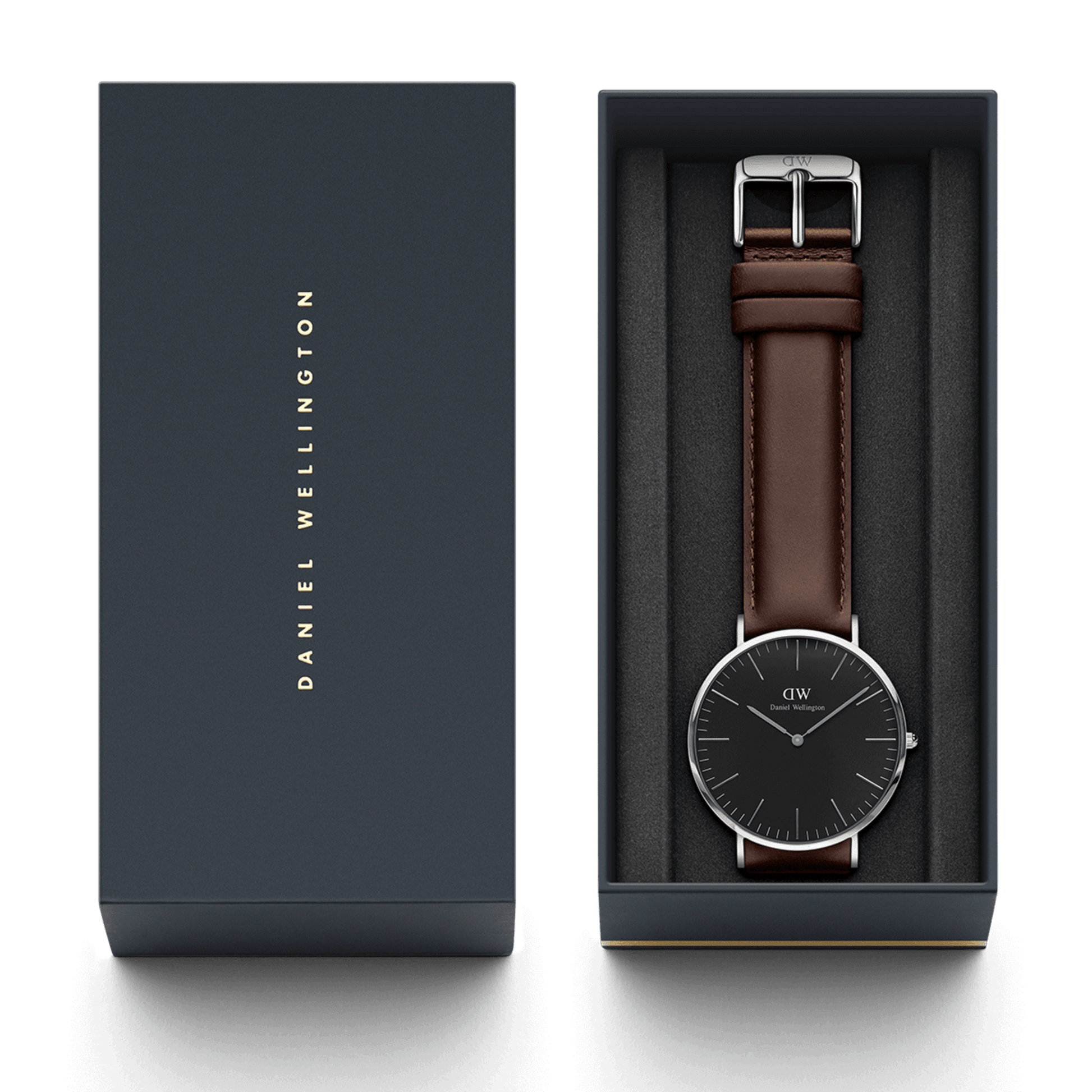  Shop Authentic Daniel Wellington Classic Bristol Black Dial Brown Leather Strap Watch For Men - DW00100143 - Luxxuri