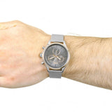  Shop Authentic Hugo Boss Companion Chronograph Grey Dial Silver Mesh Bracelet Watch For Men - 1513549 - Luxxuri