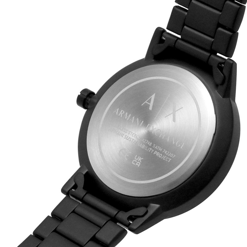  Shop Authentic Armani Exchange Cayde Chronograph Black Dial Black Steel Strap Watch for Men - AX2748 - Luxxuri