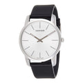  Shop Authentic Calvin Klein City White Dial Black Leather Strap Watch For Men - K2G211C6 - Luxxuri