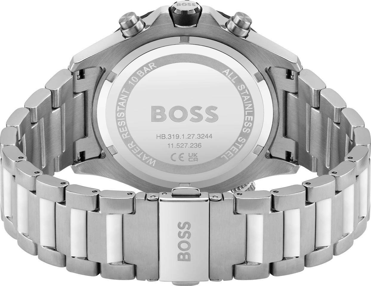 Shop Authentic Hugo Boss Globetrotter Green Dial Silver Steel Strap Watch for Men - 1513930 - Luxxuri