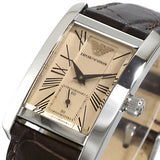 Shop Authentic Emporio Armani Classic Beige Dial Brown Leather Strap Watch For Women - AR0155 - Luxxuri