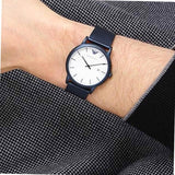  Shop Authentic Emporio Armani Luigi Quartz White Dial Blue Mesh Bracelet Watch For Men - AR11025 - Luxxuri