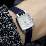  Shop Authentic Tissot Lovely Square Silver Dial Blue Leather Strap Watch For Women - T058.109.16.031.00 - Luxxuri