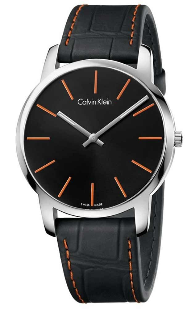  Shop Authentic Calvin Klein City Black Dial Black Leather Strap Watch for Men - K2G211C1 - Luxxuri