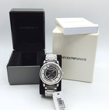 Shop Authentic Emporio Armani Meccanico Automatic Silver Dial Silver Steel Strap Watch for Men - AR60006 - Luxxuri