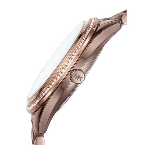  Shop Authentic Michael Kors Lauryn Rose Gold Dial Brown Steel Strap Watch for Women - MK3757 - Luxxuri