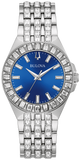  Shop Authentic Bulova Phantom Baguette Crystal Blue Dial Silver Steel Strap Watch for Men - 96A254 - Luxxuri