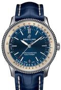  Shop Authentic Breitling Navitimer Automatic 38mm Blue Dial Blue Leather Strap Mens Watch - A17325211C1P1 - Luxxuri