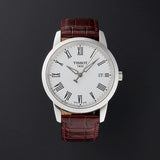  Shop Authentic Tissot T Classic Dream White Dial Brown Leather Strap Watch for Men - T033.410.16.013.01 - Luxxuri