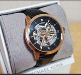  Shop Authentic Fossil Townsman Automatic Skeleton Black Dial Black Leather Strap Watch for Men - ME3084 - Luxxuri