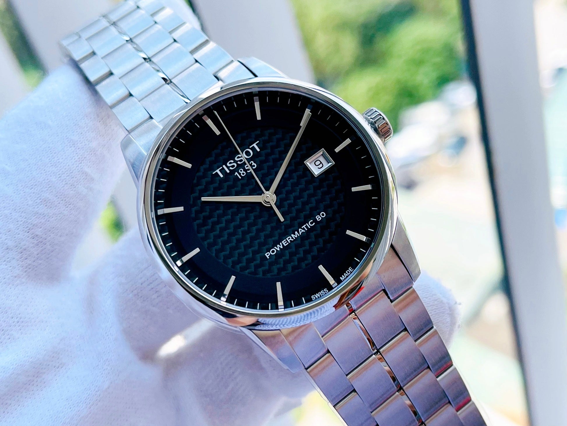  Shop Authentic Tissot Luxury Powermatic 80 Black Dial Silver Steel Strap Watch for Men - T086.407.11.201.02 - Luxxuri