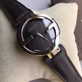  Shop Authentic Gucci G Interlocking Black Dial Black Leather Strap Watch For Women - YA133301 - Luxxuri