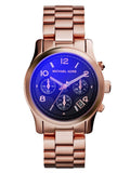  Shop Authentic Michael Kors Runway Iridescent Dial Rose Gold Steel Strap Watch for Women - MK5940 - Luxxuri