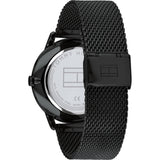  Shop Authentic Tommy Hilfiger Brad Quartz Blue Dial Black Mesh Bracelet Watch For Men - 1710392 - Luxxuri