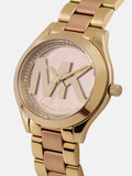  Shop Authentic Michael Kors Mini Slim Runway Rose Gold Dial Two Tone Steel Strap Watch for Women - MK3650 - Luxxuri