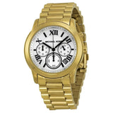  Shop Authentic Michael Kors Cooper Chronograph White Dial Gold Steel Strap Watch For Women - MK5916 - Luxxuri