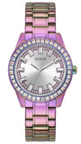  Shop Authentic Guess Sparkler Silver Dial Purple Steel Strap Watch For Women - GW0111L5 - Luxxuri