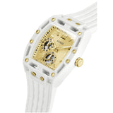  Shop Authentic Guess Phoenix Analog Gold Dial White Silicone Strap Watch For Men - GW0499G5 - Luxxuri
