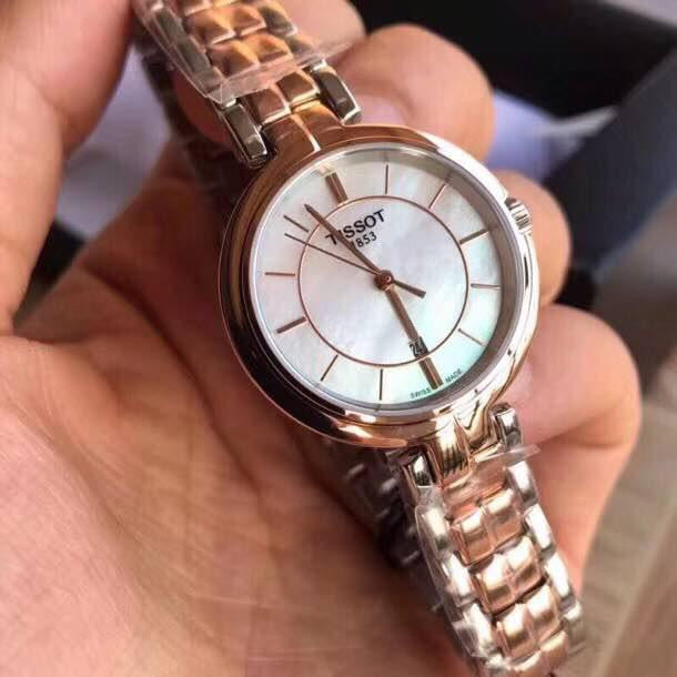 Shop Authentic Tissot T Lady Flamingo Mother of Pearl White Dial Two Tone Steel Strap Watch For Women - T094.210.22.111.00 - Luxxuri
