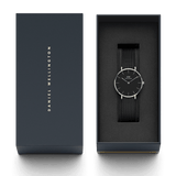  Shop Authentic Daniel Wellington Petite Ashfield Black Dial Black Mesh Strap Watch For Women - DW00100308 - Luxxuri
