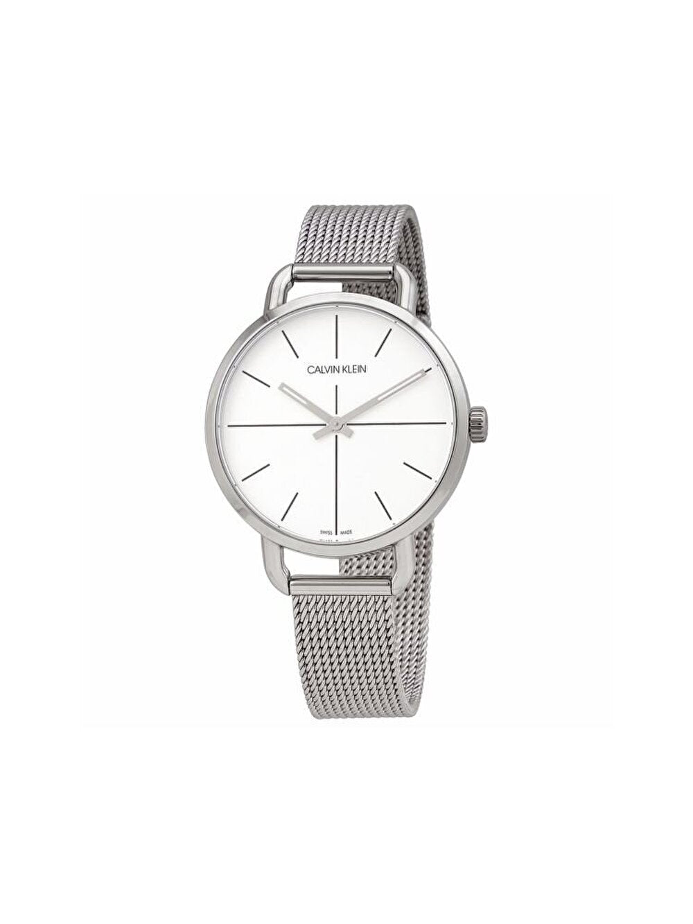  Shop Authentic Calvin Klein Even White Dial Silver Mesh Bracelet Watch for Women - K7B23126 - Luxxuri