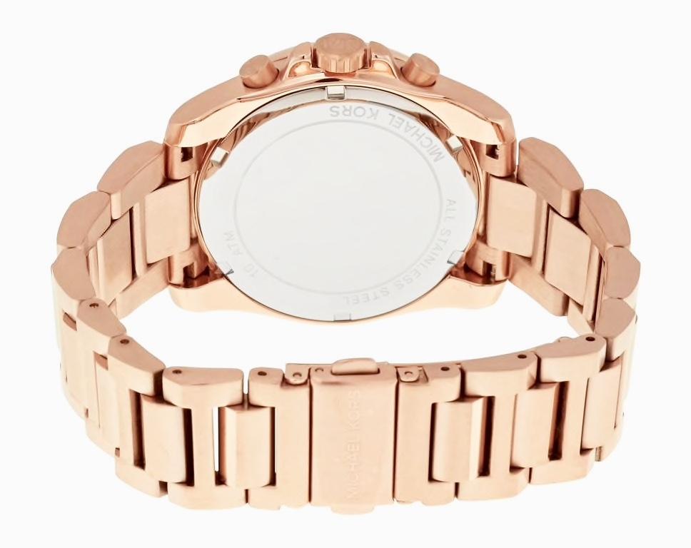  Shop Authentic Michael Kors Brecken Chronograph Quartz Rose Gold Dial Rose Gold Steel Strap Watch For Women - MK6367 - Luxxuri
