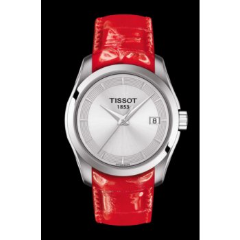  Shop Authentic Tissot Couturier Lady Silver Dial Red Leather Strap Watch for Women - T035.210.16.031.01 - Luxxuri