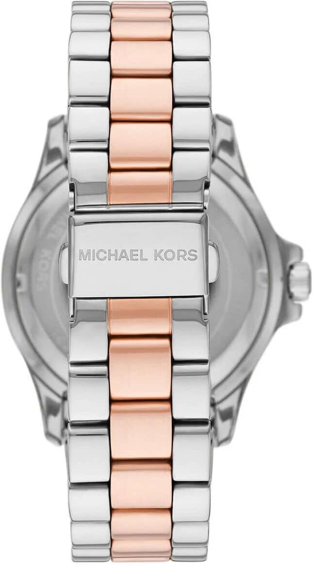  Shop Authentic Michael Kors Everest Three Hand Rose Gold Dial Two Tone Steel Strap Watch For Women - MK7402 - Luxxuri