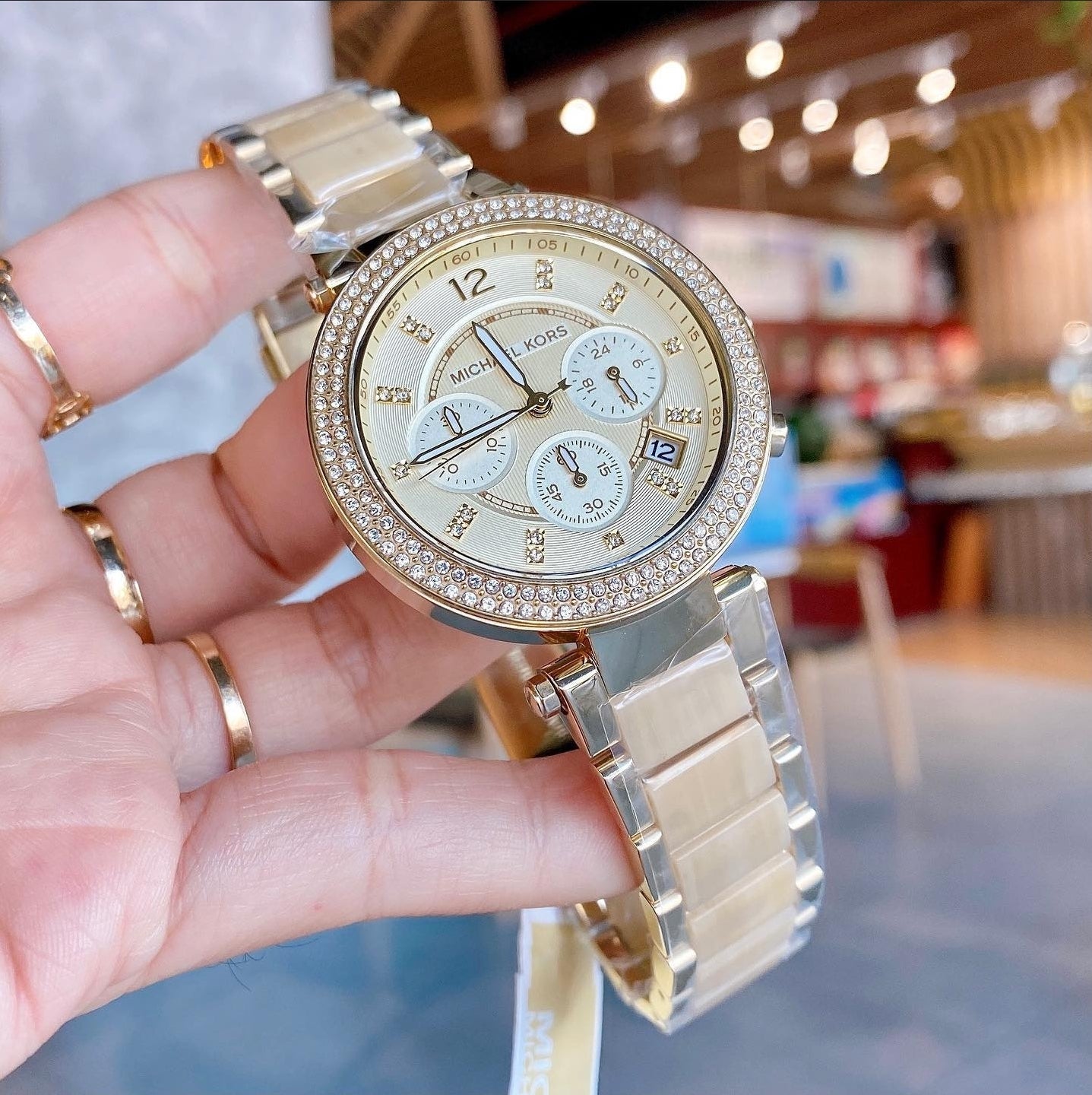  Shop Authentic Michael Kors Parker Gold Dial Gold Steel Strap Watch for Women - MK5632 - Luxxuri