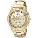  Shop Authentic Fossil Dean Chronograph Champagne Dial Gold Steel Strap Watch for Men - FS4867 - Luxxuri