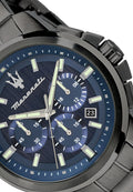  Shop Authentic Maserati Successo Chronograph Blue Dial Black Steel Strap Watch For Men - R8873621005 - Luxxuri