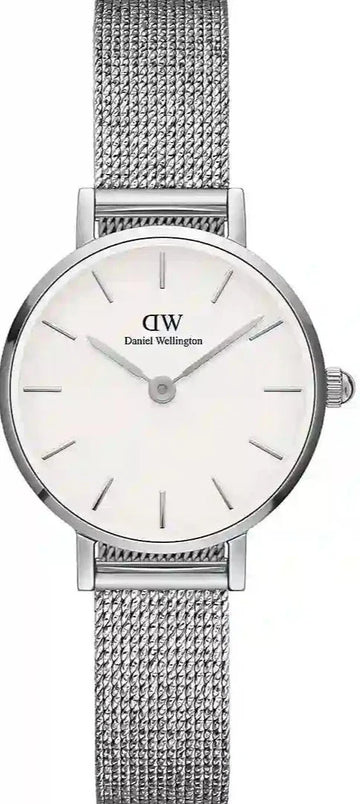  Shop Authentic Daniel Wellington Classic Petite Sterling White Dial Silver Mesh Bracelet Watch for Women - DW00100442 - Luxxuri