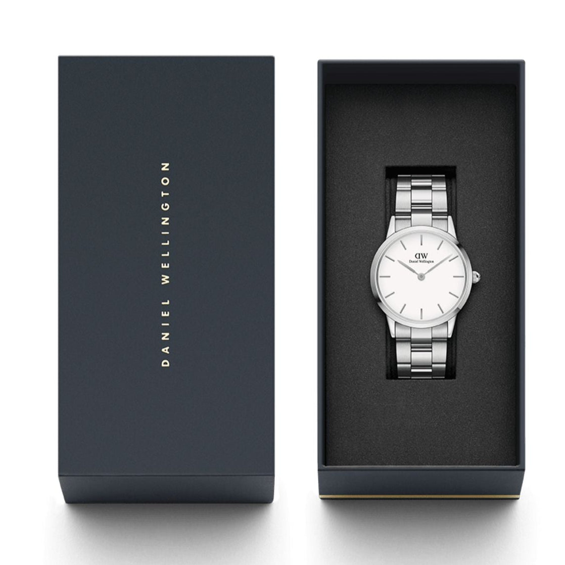  Shop Authentic Daniel Wellington Iconic Link White Dial Silver Steel Strap Watch For Women - DW00100207 - Luxxuri