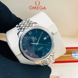  Shop Authentic Omega De Ville Prestige Co-Axial Orbis Blue Dial Silver Steel Strap Watch for Men - 424.10.40.20.03.001 - Luxxuri
