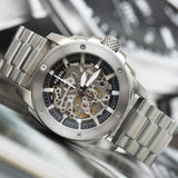  Shop Authentic Fossil Modern Machine Automatic Silver Dial Silver Steel Strap Watch for Men - ME3081 - Luxxuri