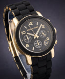  Shop Authentic Michael Kors Runway Black Dial Black Silicone Strap Watch for Women - MK5191 - Luxxuri