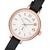  Shop Authentic Marc Jacobs Sally White Dial Black Leather Strap Watch for Women - MBM1352 - Luxxuri