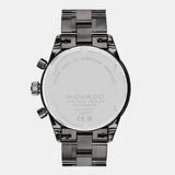  Shop Authentic Movado Heritage Calendoplan Chronograph Black Dial Black Steel Strap Watch For Men - 3650125 - Luxxuri