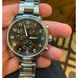  Shop Authentic Tissot T Classic Chrono XL Black Dial Silver Steel Strap Watch For Men - T116.617.11.057.01 - Luxxuri