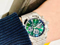  Shop Authentic Breitling Chronomat B01 42mm Green Dial Silver Steel Strap Watch for Men - AB01343A1L1A1 - Luxxuri