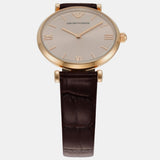  Shop Authentic Emporio Armani Classic Quartz Pink Dial Brown Leather Strap Watch For Women - AR1911 - Luxxuri